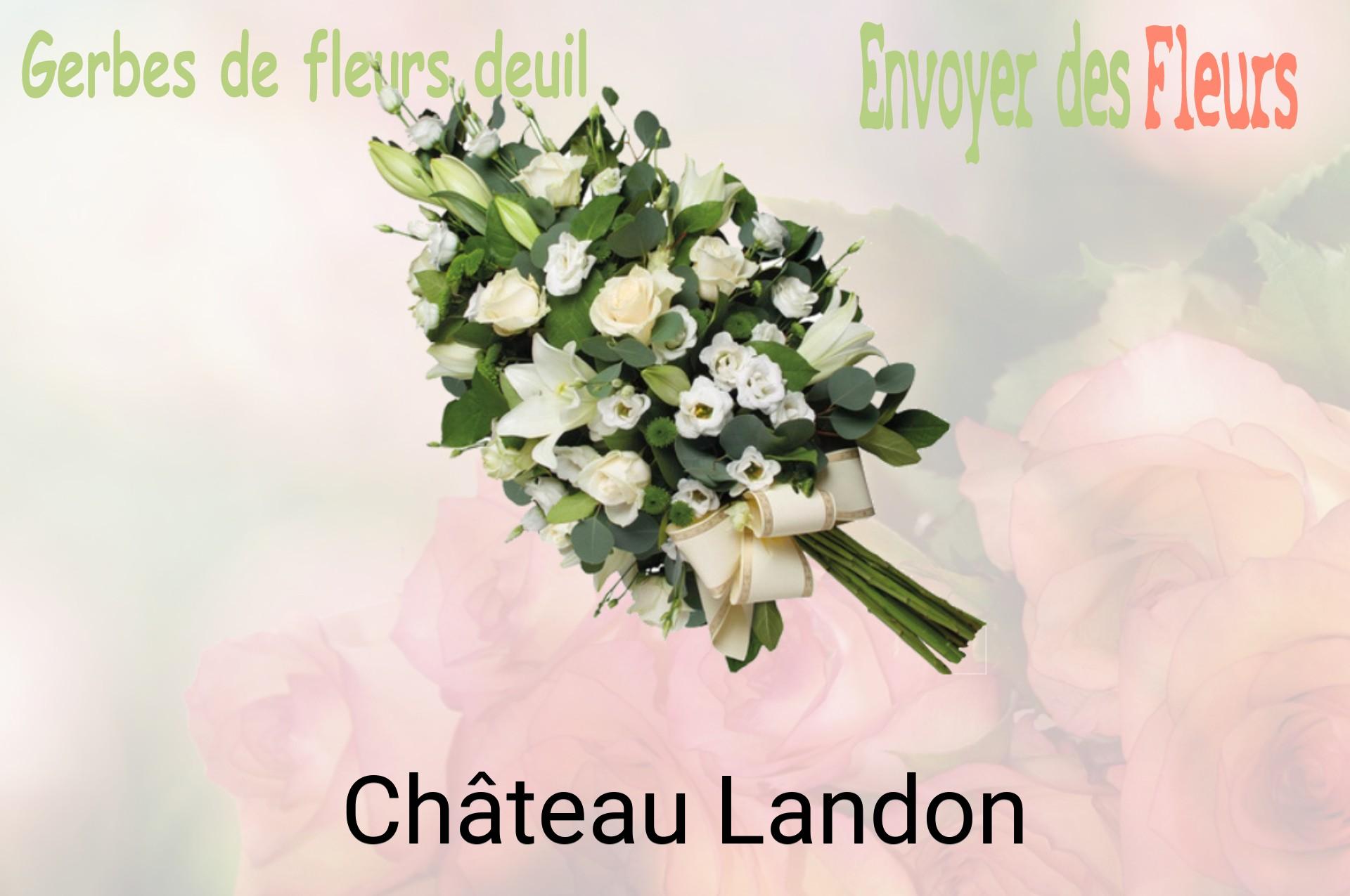 Gerbe de fleurs de deuil livrée à Château-Landon
